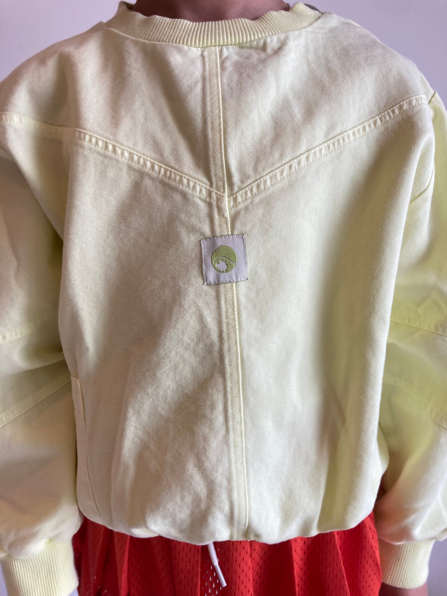 raquette / canvas sweater / luminary green