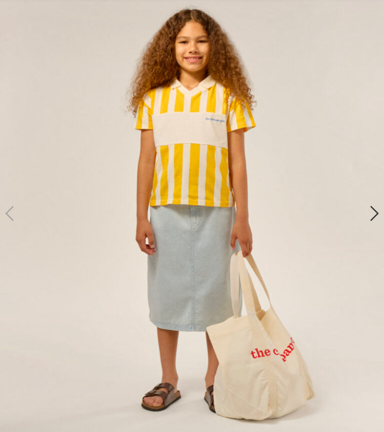 the campamento / yellow stripe polo