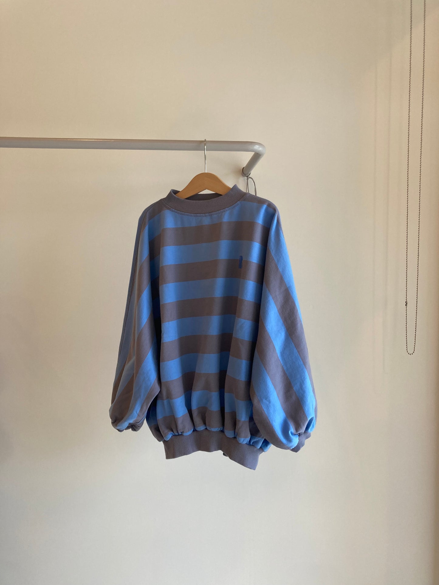 repose ams / iris crop sweater / block stripe