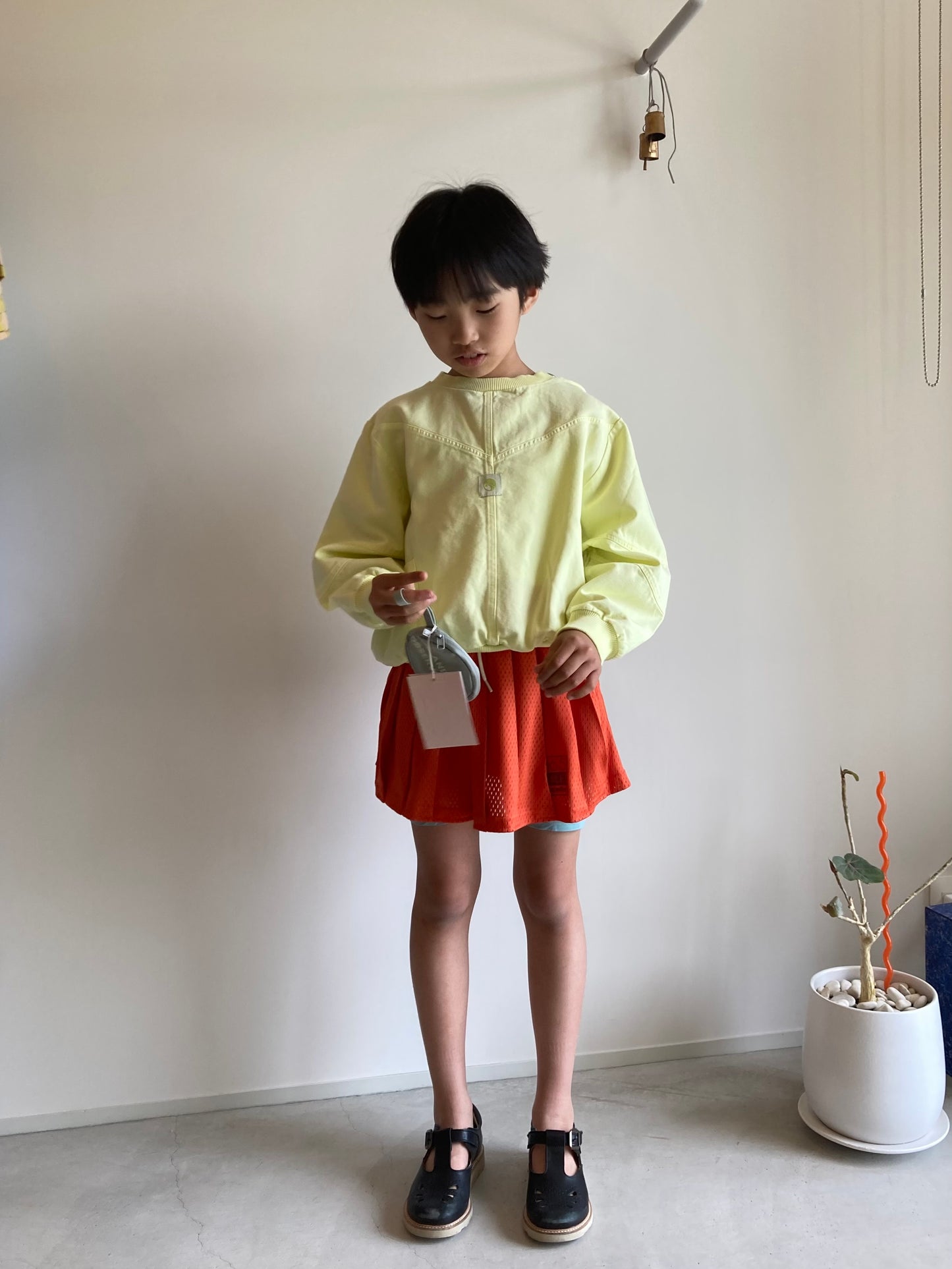 raquette / canvas sweater / luminary green