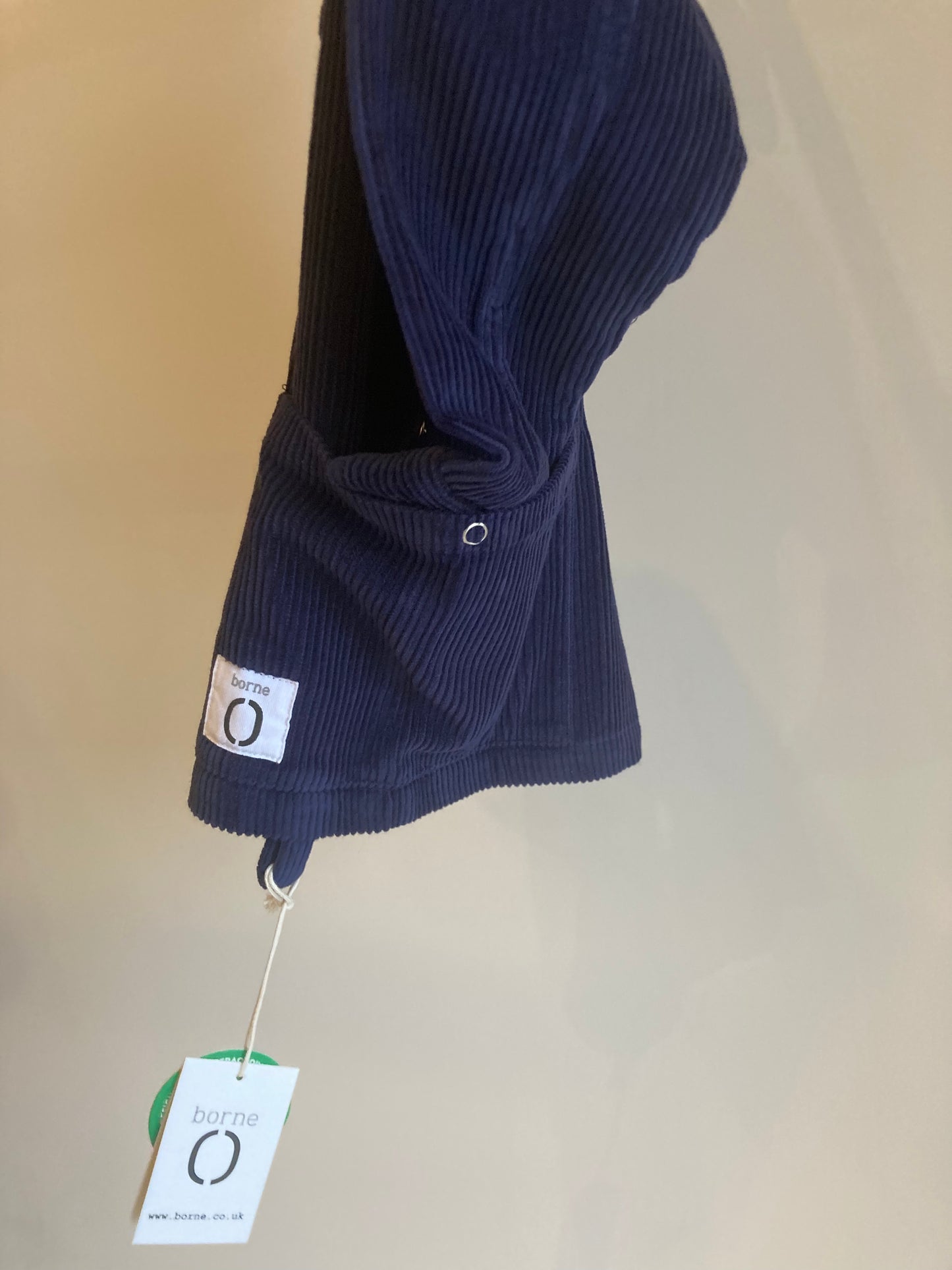 borne / cord overshirt navy blue