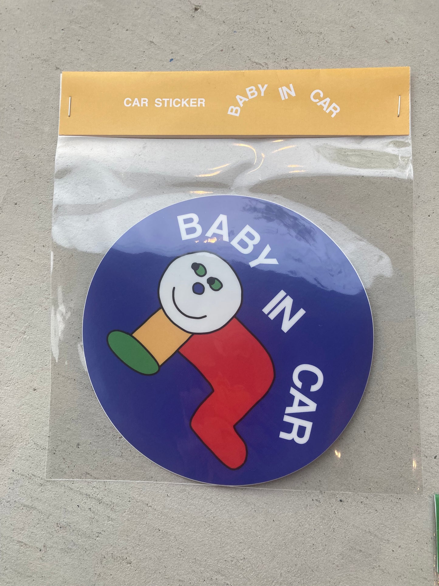 car sticker / baby in car / blue&red