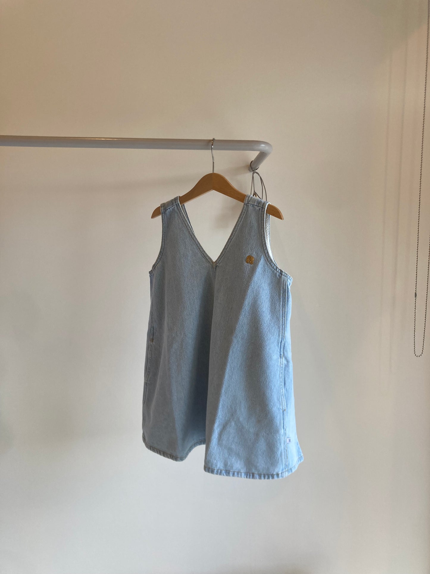 repose ams / Pinafore Dress - Bleached Light Blue