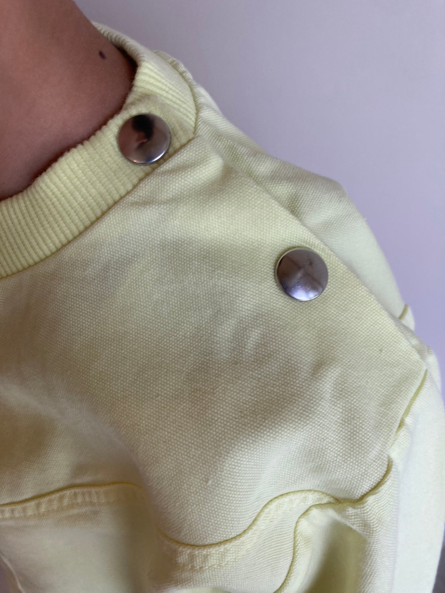 raquette / canvas sweater / luminary green