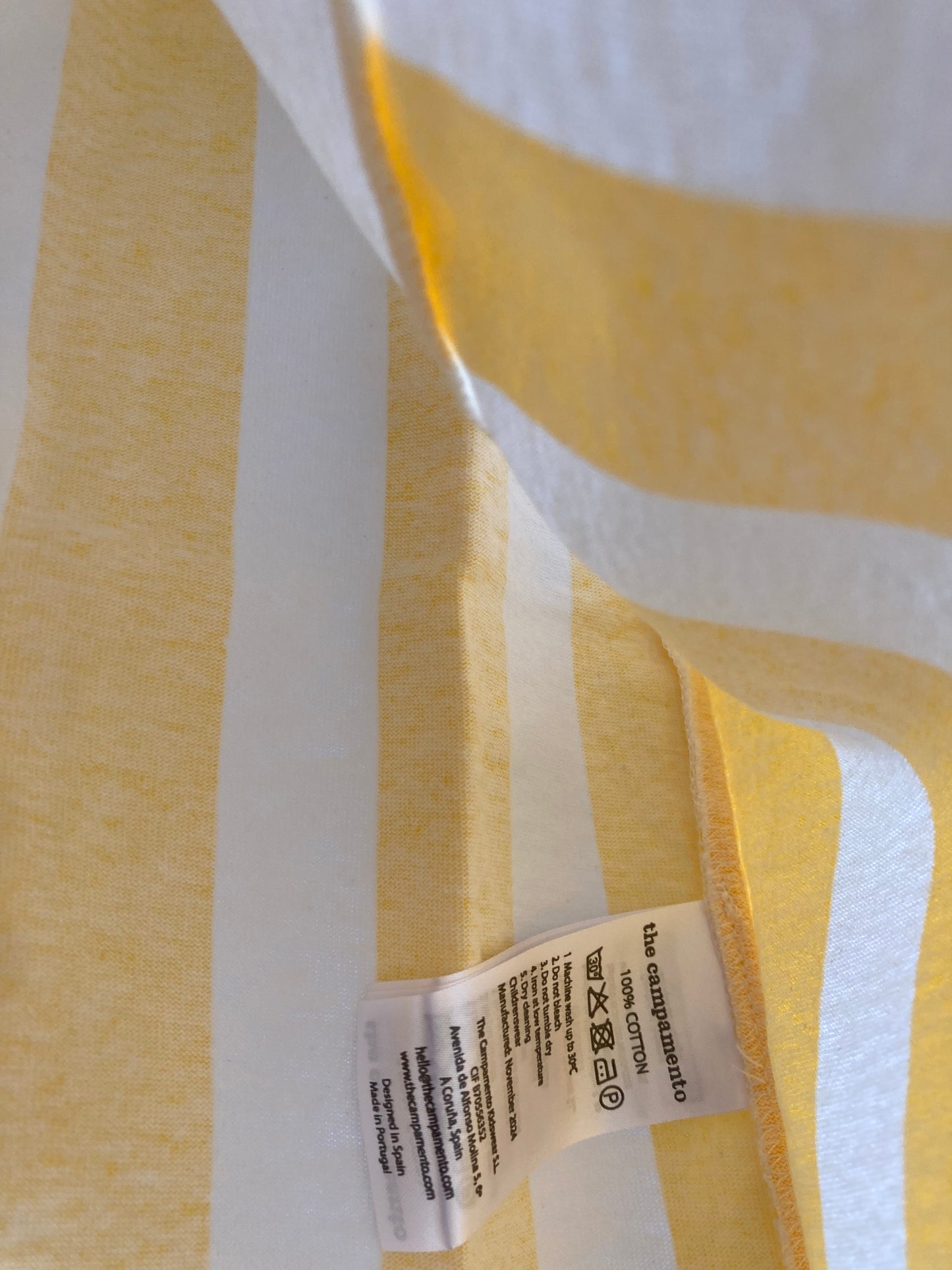 the campamento / yellow stripe polo