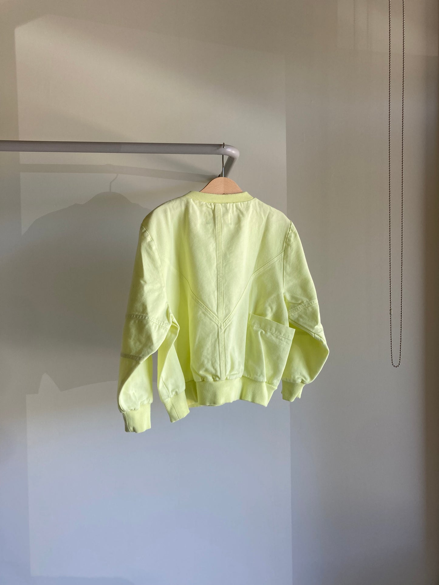 raquette / canvas sweater / luminary green