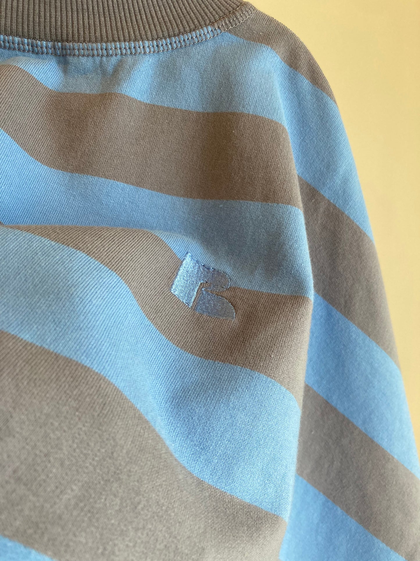 repose ams / iris crop sweater / block stripe