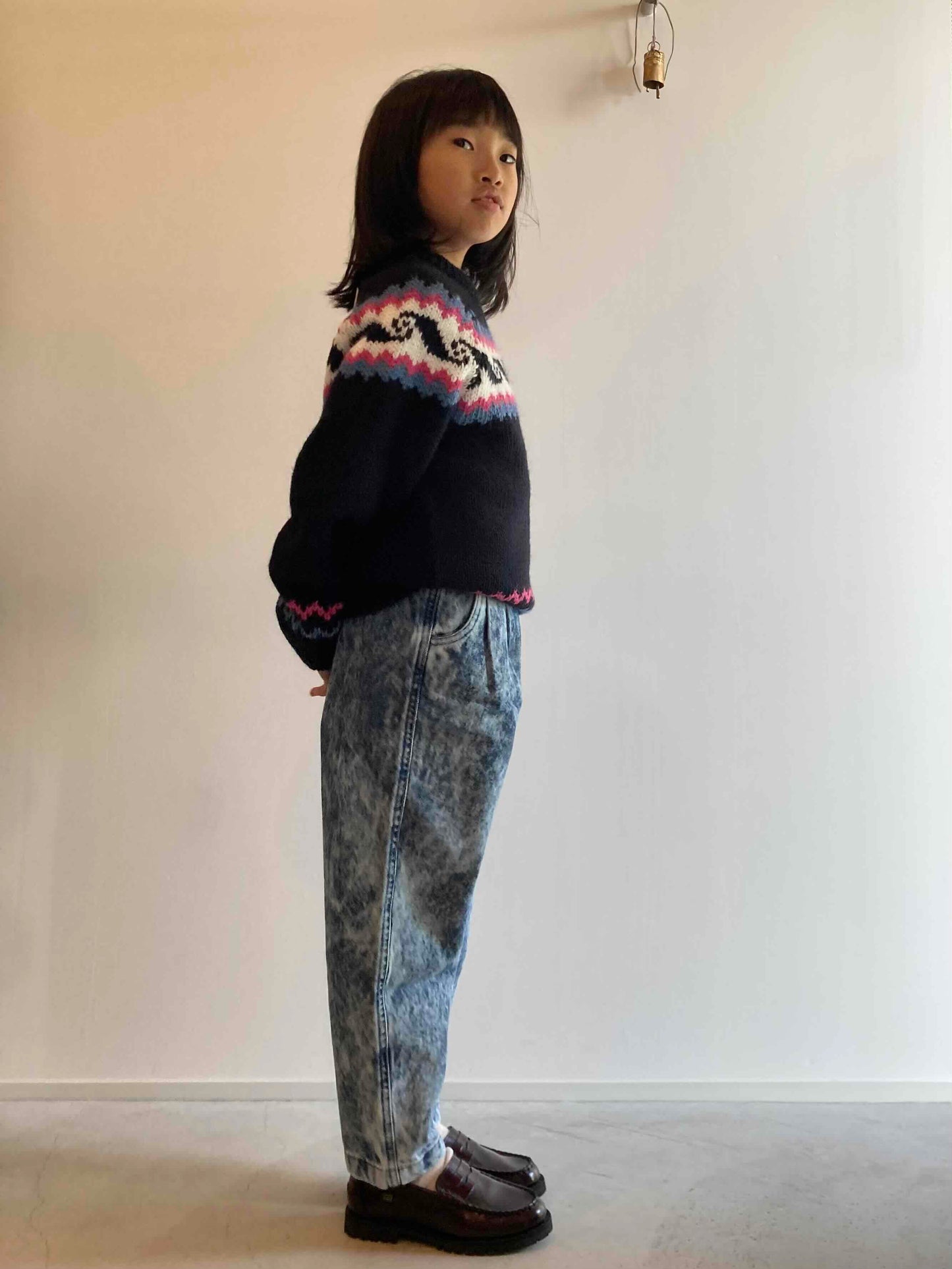 the new society / rene denim pant bleach wash