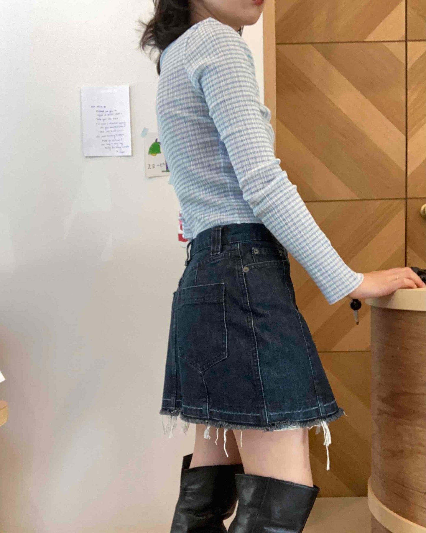 permanent vacation / miniskirt “indigo&khaki”