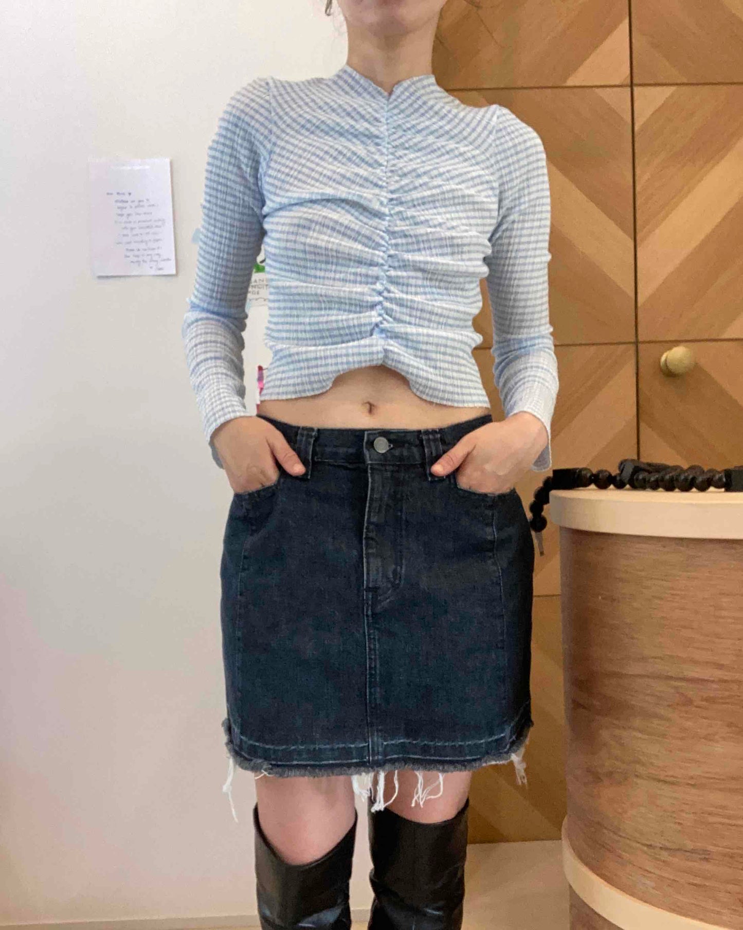 permanent vacation / miniskirt “indigo&khaki”