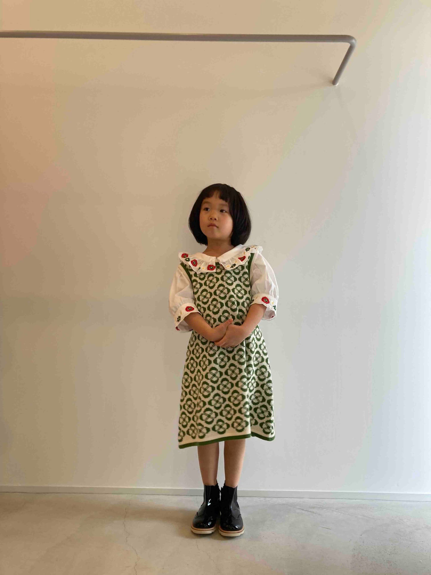 fish&kids / retro knitted dress 8-9y !