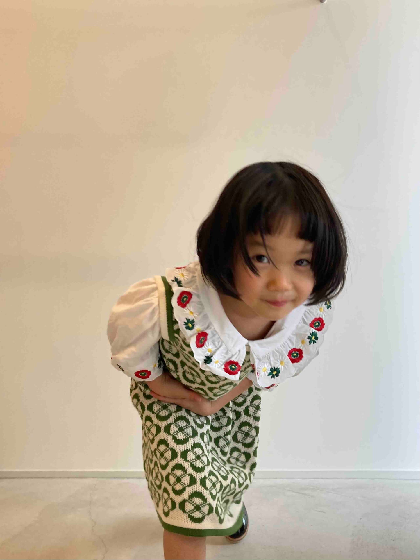 fish&kids / retro knitted dress 8-9y !