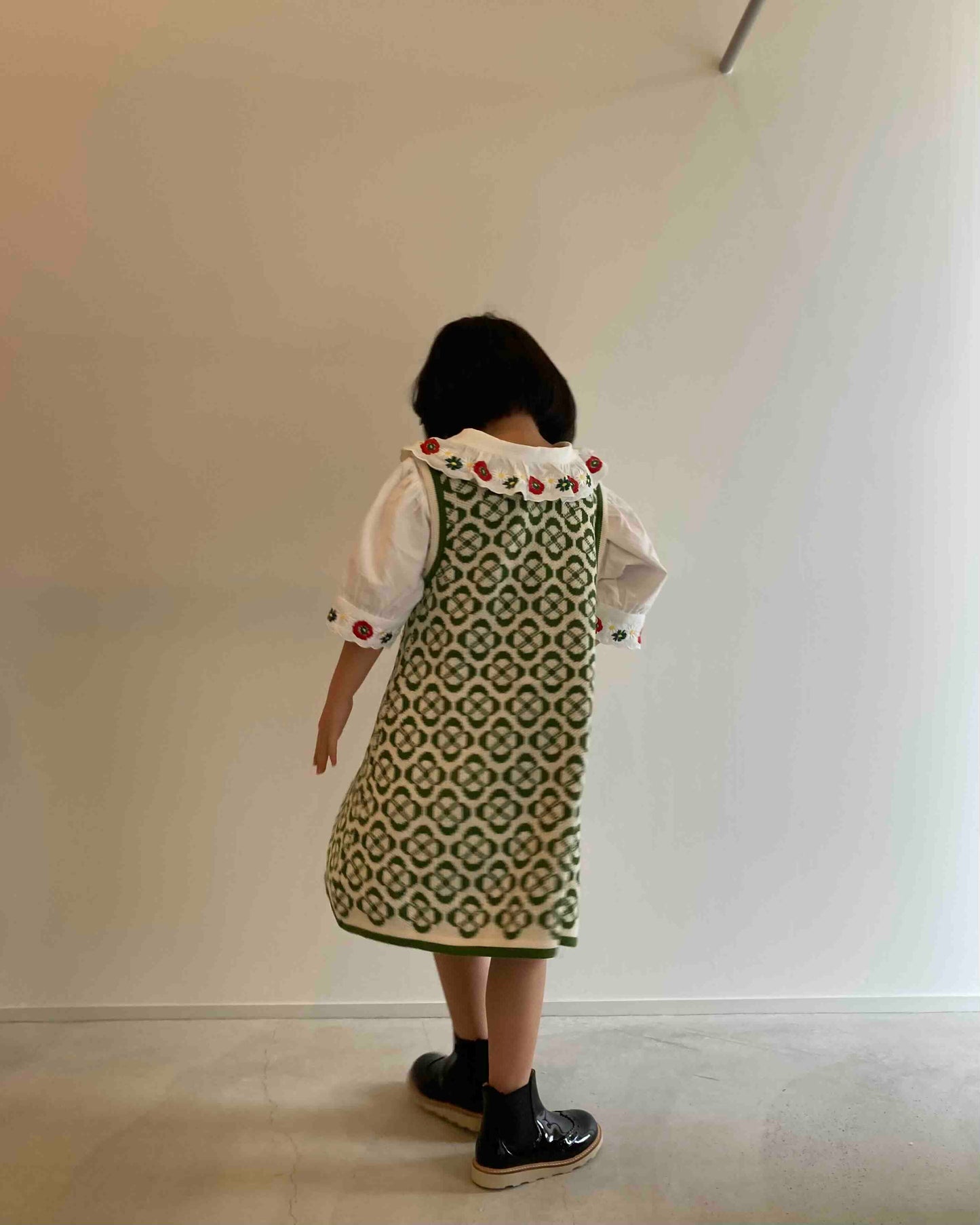 fish&kids / retro knitted dress 8-9y !