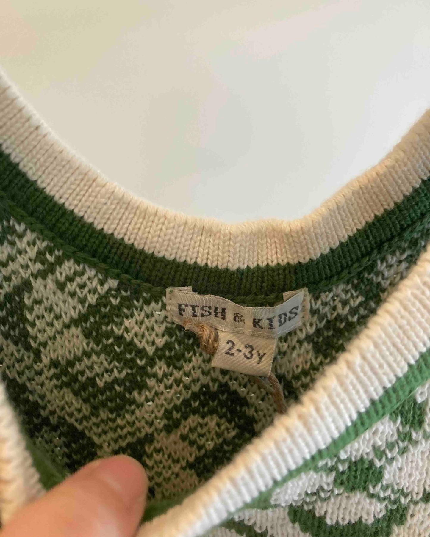 fish&kids / retro knitted dress 8-9y !