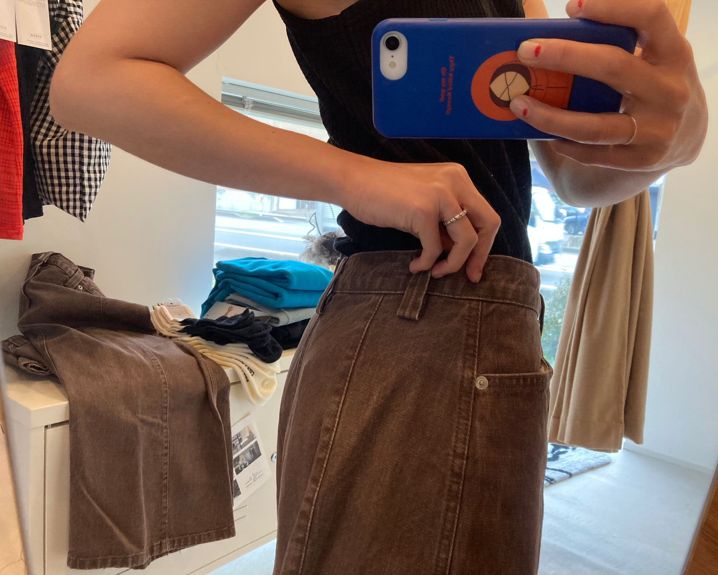 permanent vacation / homage denim skirt