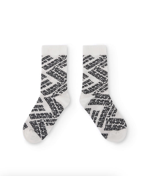 TAO / white worm kids socks