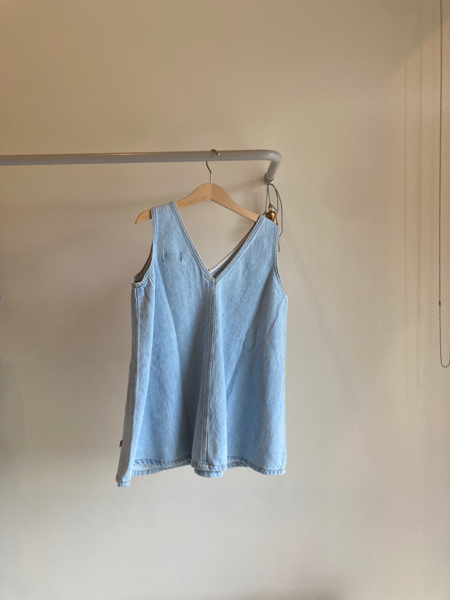 repose ams / Pinafore Dress - Bleached Light Blue