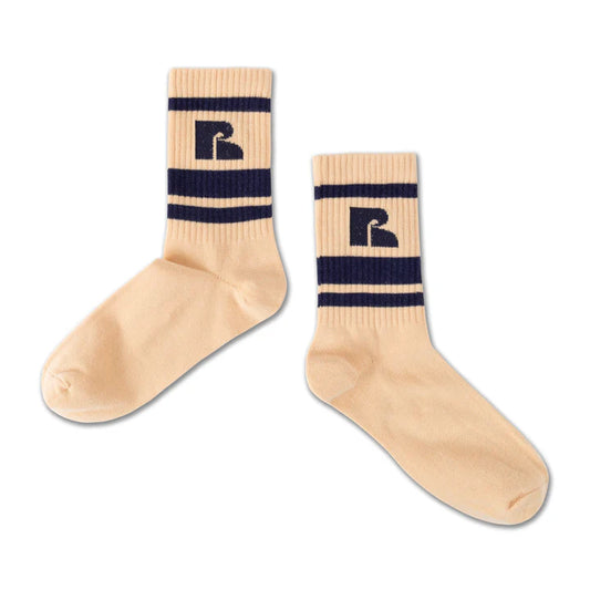 repose ams / sporty socks / sand logo