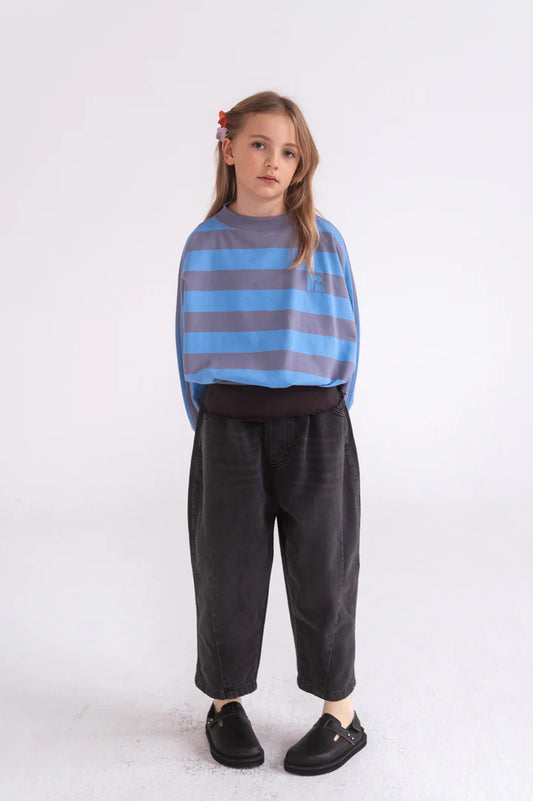 repose ams / iris crop sweater / block stripe