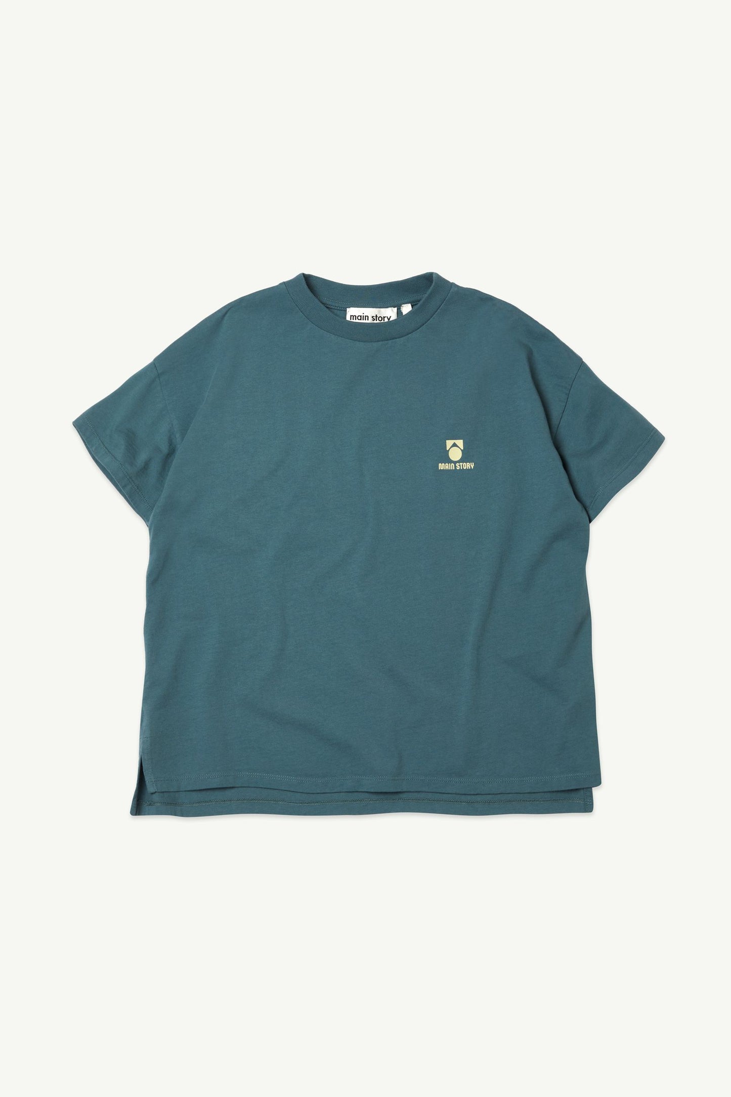 main story / over size Tee balsam green