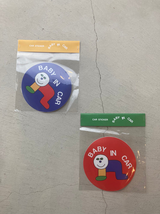 car sticker / baby in car / blue&red